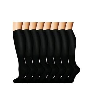 Copper Compression Socks for Men & Women Circulation 7 Pairs Large-XL Running...